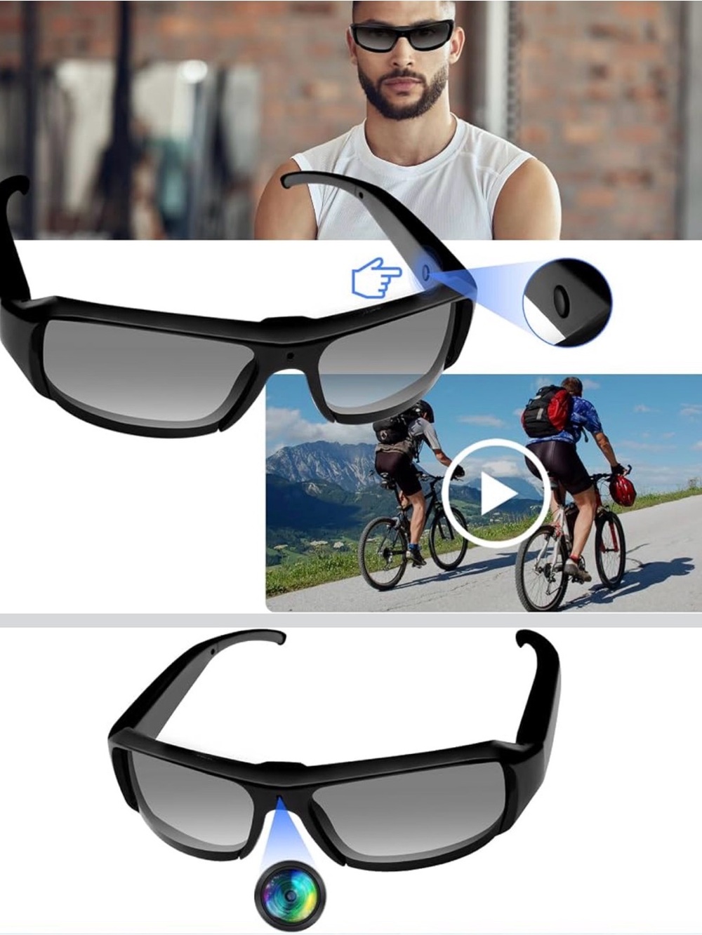 Camera Sunglasses MS15 HD 1080P Sports Video Camera Glasses